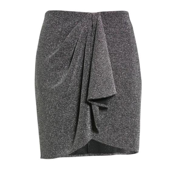 *NWOT Isabel Marant Étoile Bergen Glittery Draped Miniskirt - Sz 4 - Picture 1 of 9